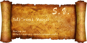 Sárosi Vazul névjegykártya